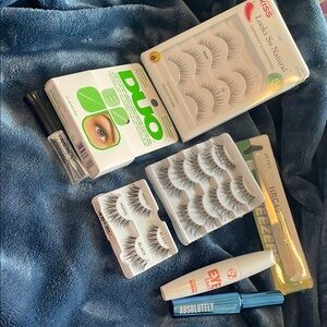 Kiss Eyelash Collection 2 Adhesives Lg Tweezers 2Mascaras BUNDLE